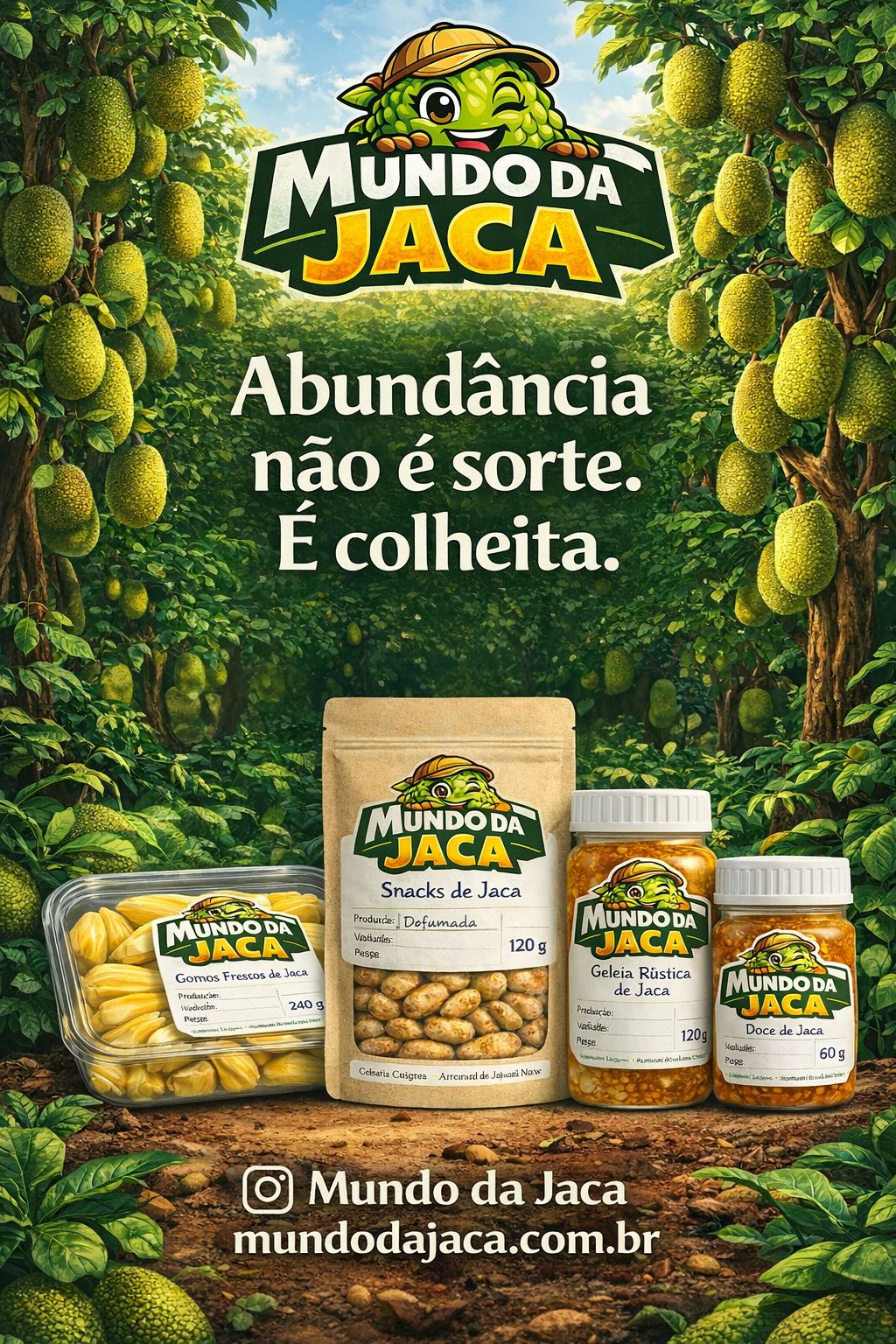 Produtos artesanais de jaca – gomos frescos, castanhas, doces e muito mais